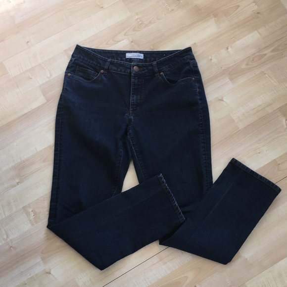 Ann Taylor LOFT Dark Wash Jeans 29/8 Like New - Picture 1 of 7